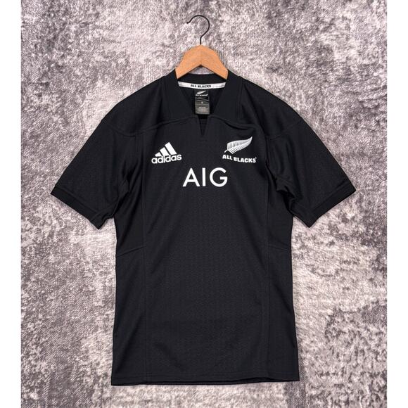 New Adidas Jersey Small Mens New Zealand All Blacks Rugby Official On Field - Picture 1 of 9